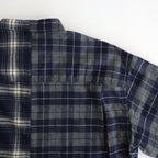 綿フランネルチェックシャツ #NAVY [HP-B021-051]