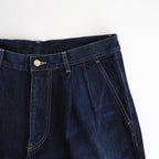Selvage Denim Two Tuck Pants #INDIGO_DARK FADE [GU261-40061DB]
