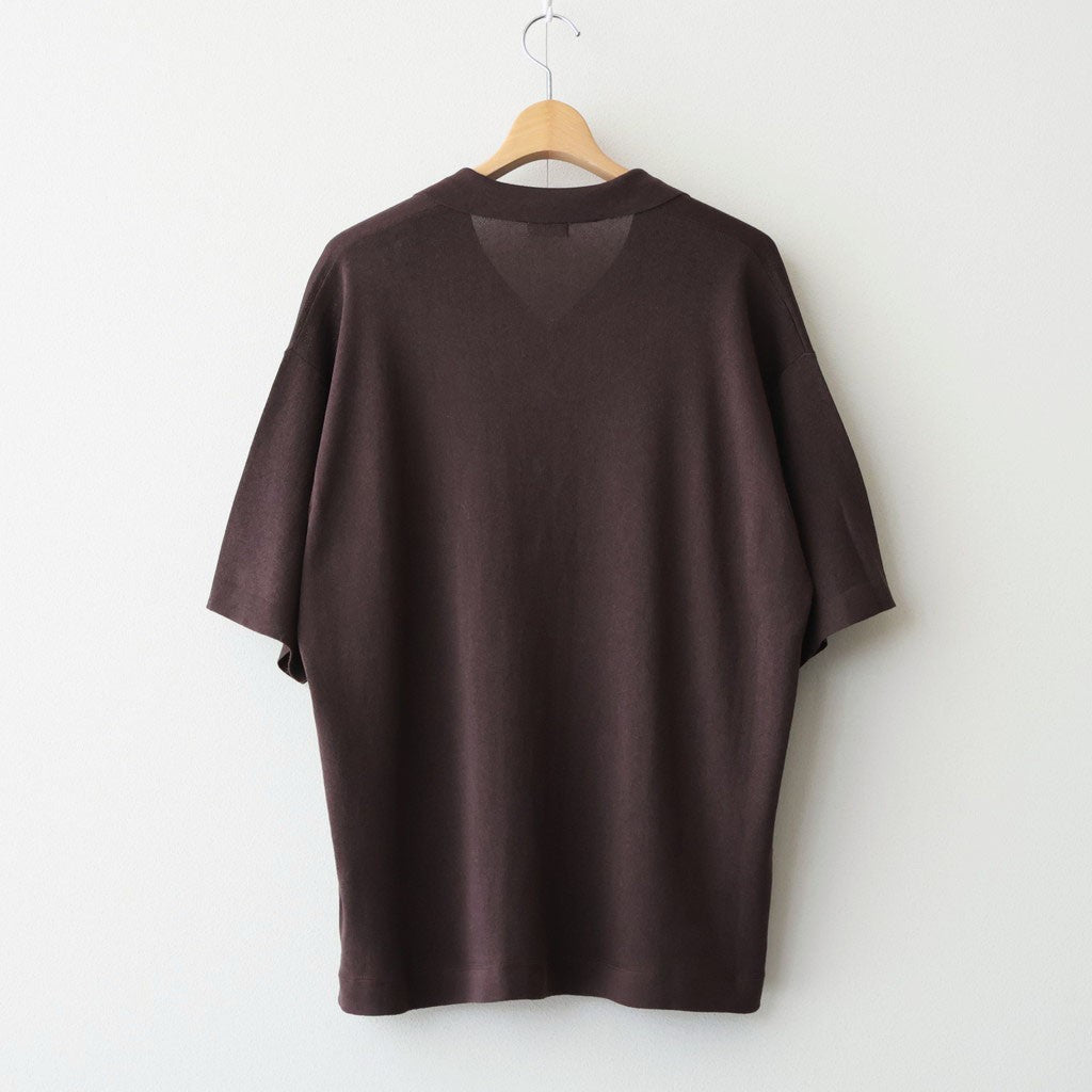 Washi Open Collar S/S Shirt #BROWN [2601-017]