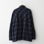 FLANNEL CHECK OVER YOKE SHIRT #BLACK [FSC253-50129]