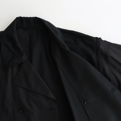 DETACHABLE WIDE TRENCH COAT #BLACK [YK24FW0736C]