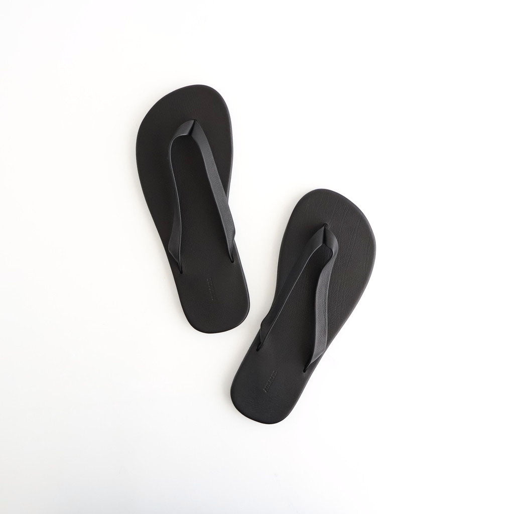 SOFT LEATHER FLIP-FLOPS #BLACK [A26SS05QD]