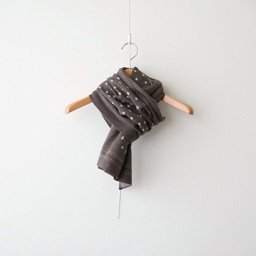 MERINO COTTON BANDANA SCARF #MOCHA [R5192-AW26]