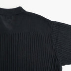Rib Knit Sheer Shirt #BLACK [YK26SS01250S]