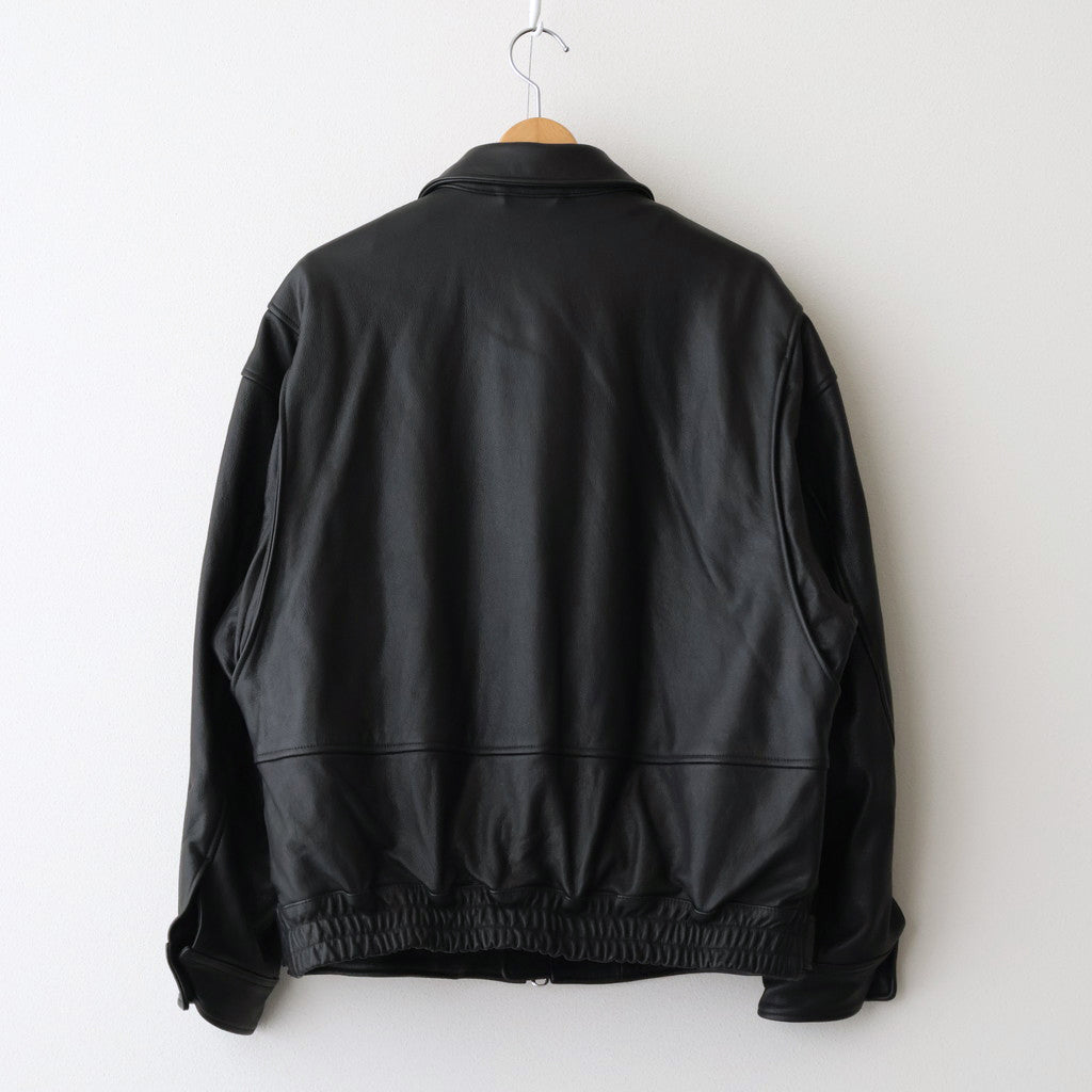 Leather Flight Jacket #BLACK [YK25FW01017B]