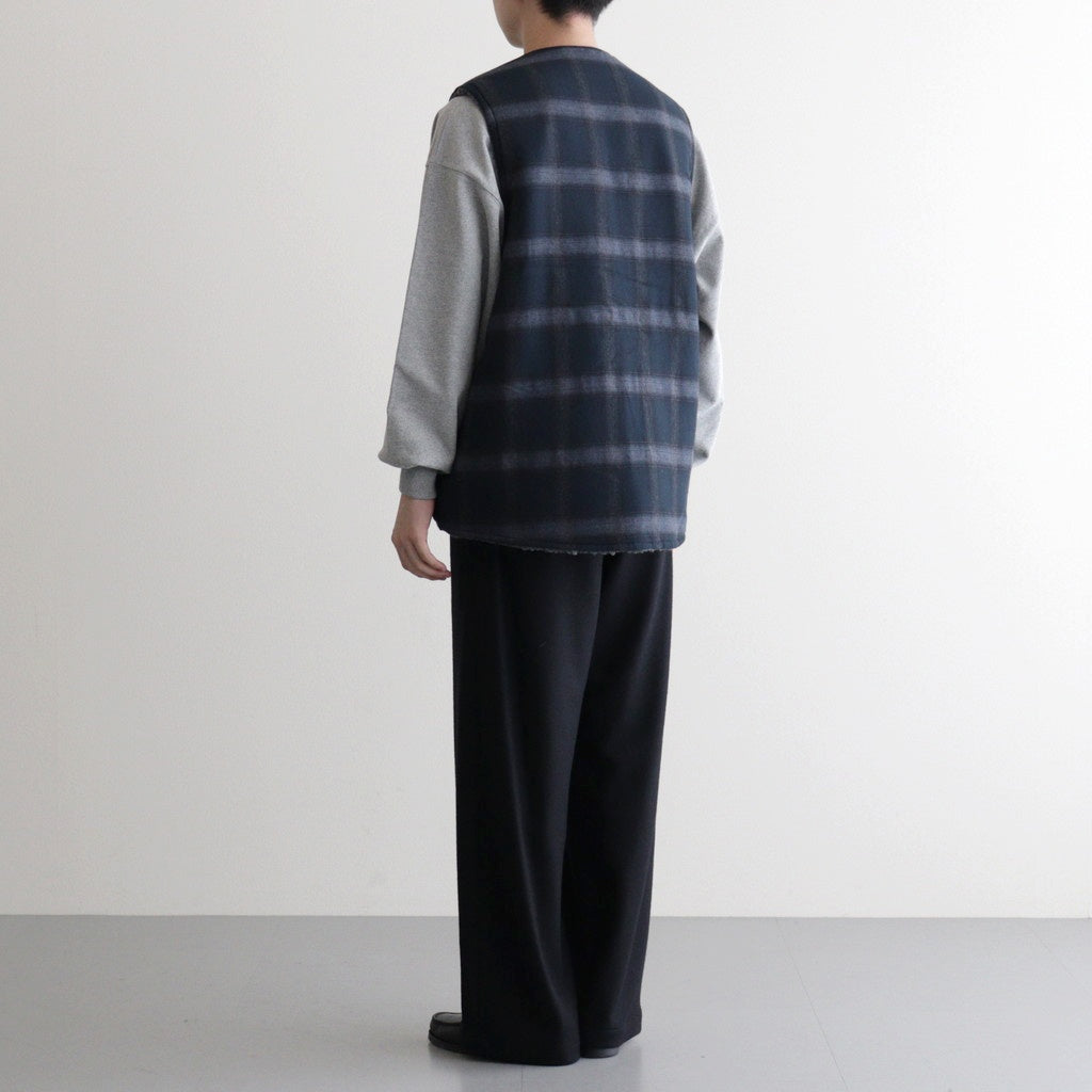 FLANNEL CHECK REVERSIBLE VEST #DARK NAVY [FSC253-30128]