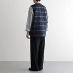 FLANNEL CHECK REVERSIBLE VEST #DARK NAVY [FSC253-30128]