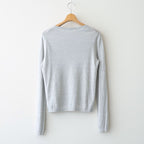 LINEN 14G Pull Over #LIGHT GREY [I26SS-K3]