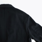 WOOL/CASHMERE FLEECE SINGLE BREASTED JACKET #BLACK [ST.1268]