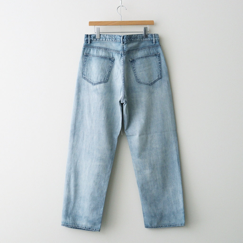 FADED SELVEDGE LIGHT DENIM WIDE PANTS #LIGHT INDIGO [A26SP03DE