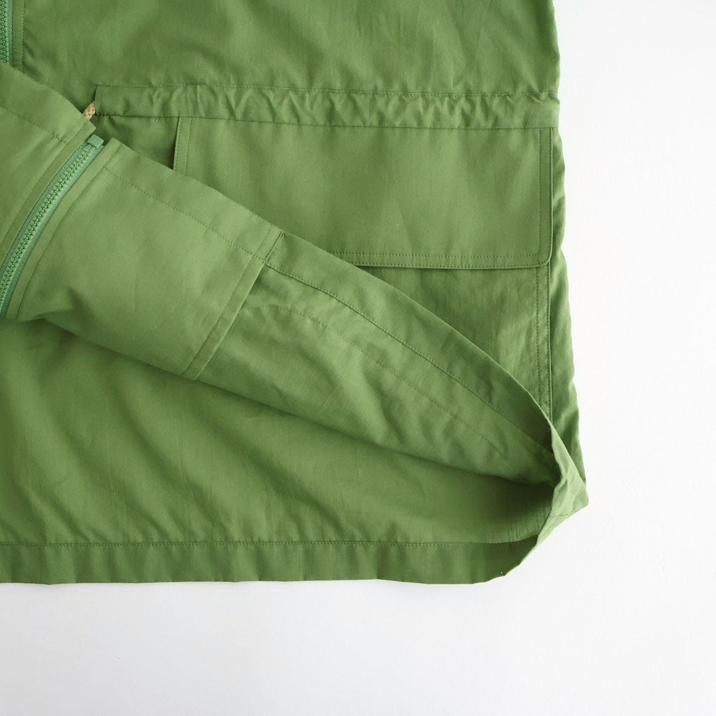 SUPER FINE COTTON LAWN HOODED BLOUSON #DUSTY GREEN [A26SB01CL]
