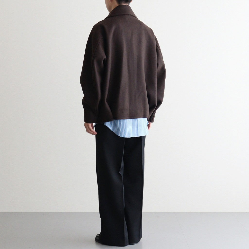 Melton Stand Collar Zip Blouson #BROWN [YK25FW01034B] – ciacura