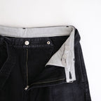 Selvage Denim Belted Pants #BLACK_DARK FADE [GU261-40064DB]