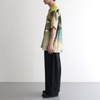 LANDSCAPE PRINTED OPEN COLLAR SHIRT #YELLOW [YK25SS0933SH]