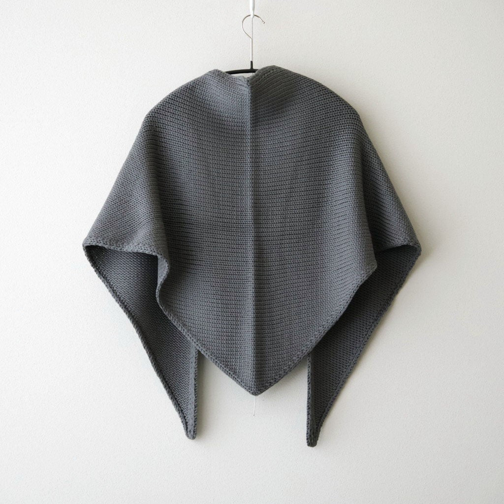 Soft Wool Triangle Stole #STONE GRAY [GU263-90601]