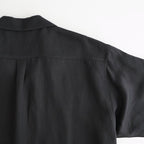 VIS/LI BRIGHT TWILL OPEN COLLAR SS SHIRT #DARK CHARCOAL [ST.1463]