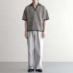 Diagonal Knit Skipper Shirt #OFF BEIGE [YK26SS01251S]