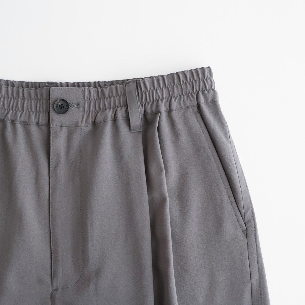 Wool Washer Tropical 2Pleated Easy Shorts #GRAY [YK26SS01174P]