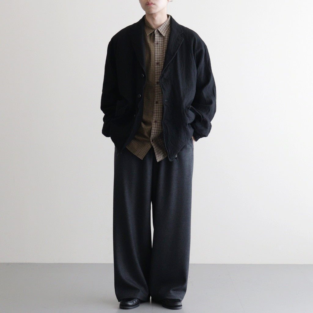 ウールサージ 製品縮絨ジャケット #BLACK [HP-J105-051]
