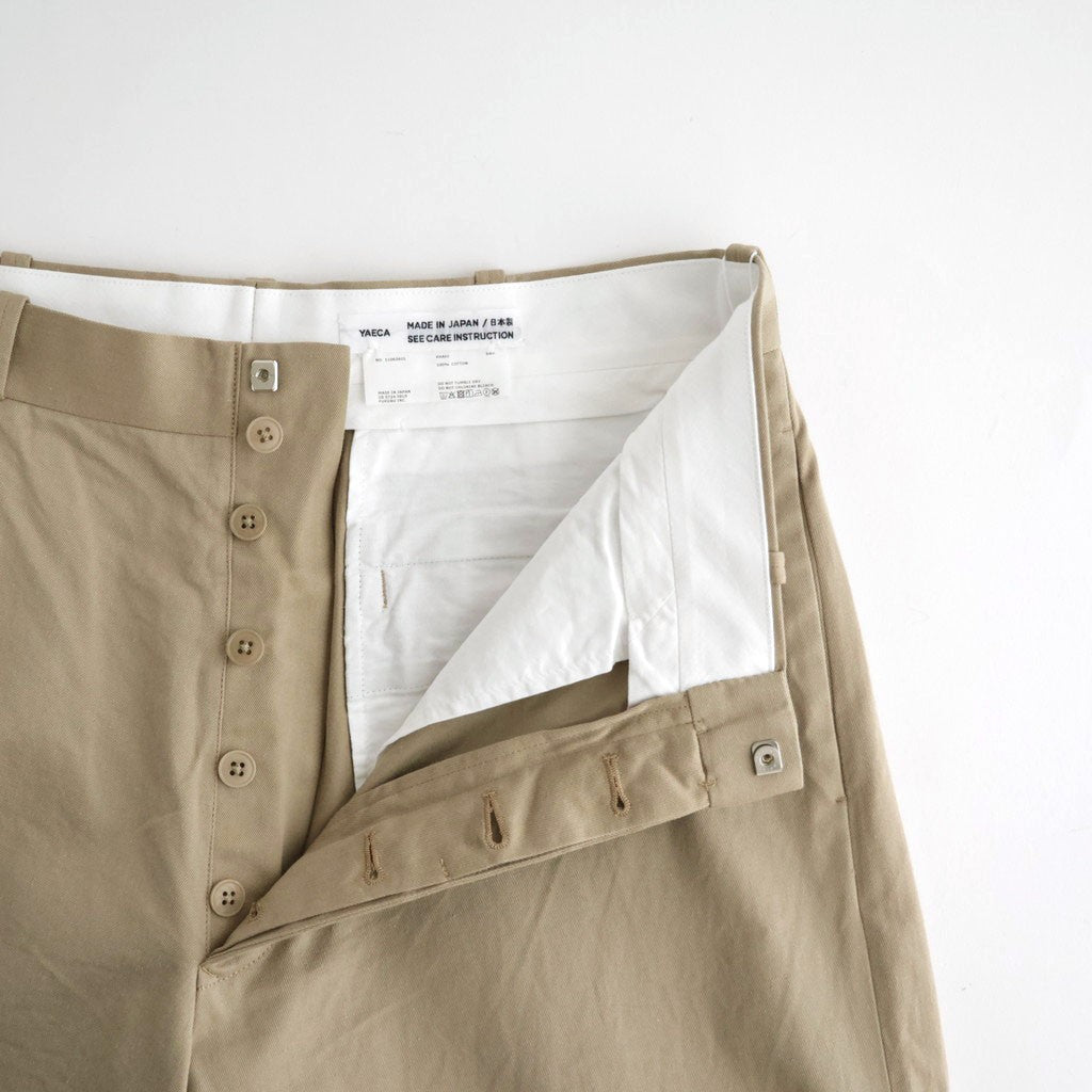 CHINO TROUSERS - WIDE STRAIGHT #KHAKI [11062601]