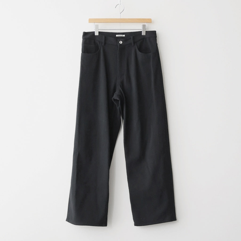 SILK NEP DENIM 5P WIDE PANTS #BLACK [A26SP01SD]