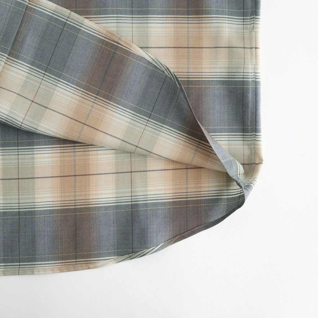SUPER LIGHT WOOL CHECK SHIRT #LIGHT BROWN CHECK [A26SS01LC]