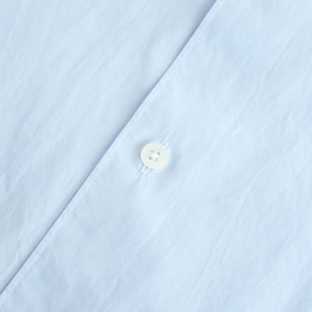 SHRINK COTTON LAWN OVERSIZED HALF SLEEVE SHIRT #SAX [BLAGLM0402]