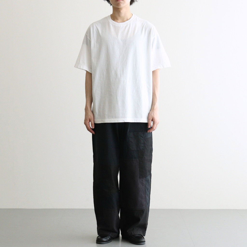綿キャンバス 多素材MIX 製品加工 パンツ #BLACK [HQ-P024-051]