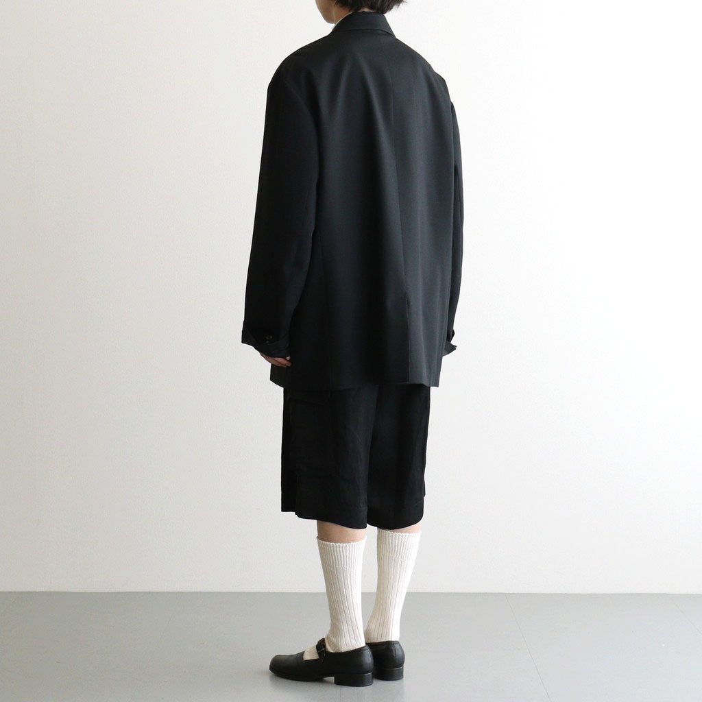 VIS/LI BRIGHT TWILL CARGO SHORT TROUSERS #BLACK [ST.1458]