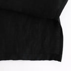 VIS/LI TWILL OVERSIZED OPEN COLLAR SS SHIRT #BLACK [ST.1154]