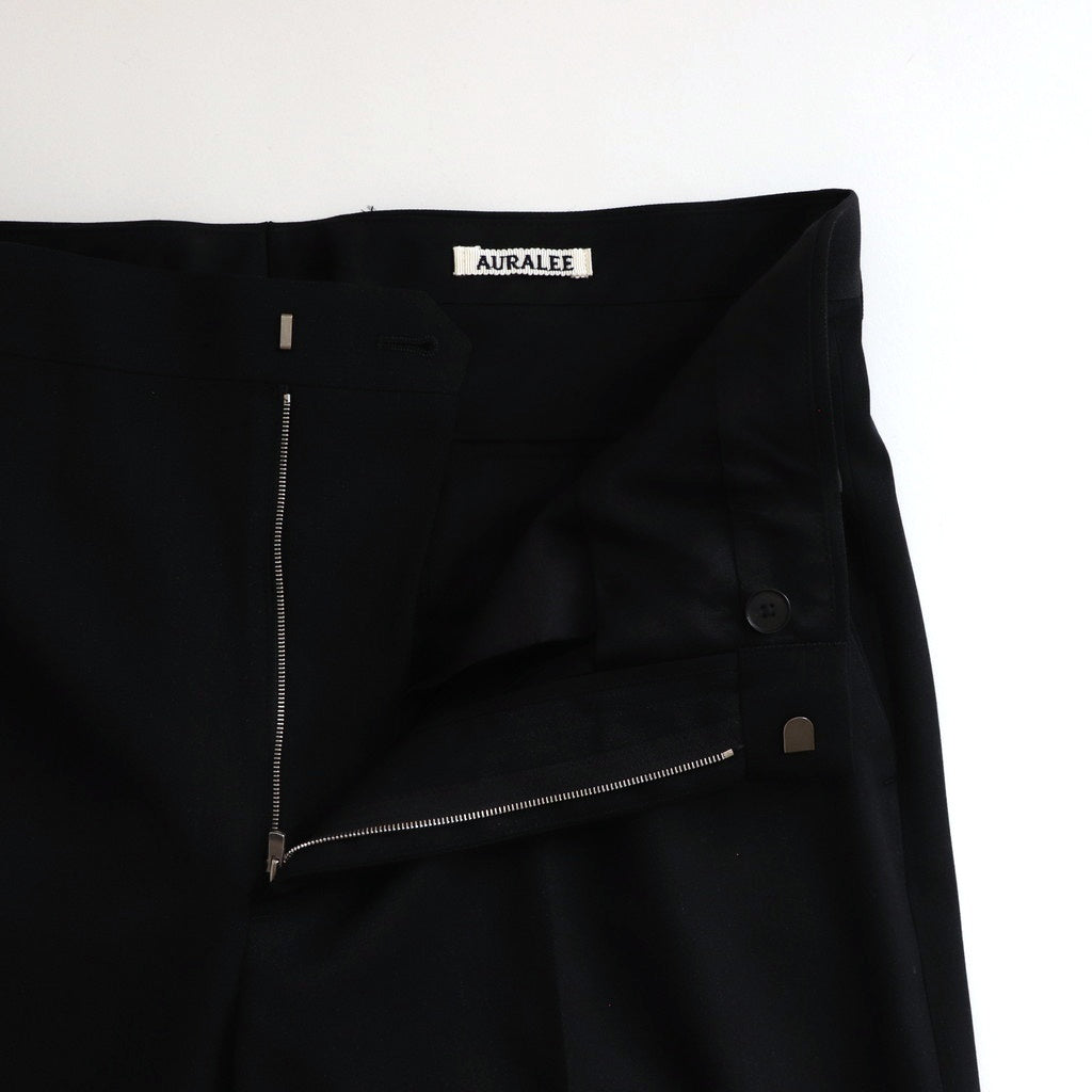 LIGHT WOOL MAX GABARDINE SLACKS #TOP BLACK [A25SP02MG]