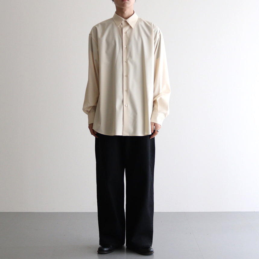 SUPER FINE TROPICAL WOOL SHIRT #IVORY BEIGE [A24AS02WT]