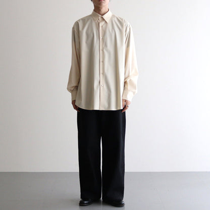 SUPER FINE TROPICAL WOOL SHIRT #IVORY BEIGE [A24AS02WT]