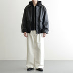 COW LEATHER VINTAGE FLIGHT JACKET #BLACK [ST.1381]