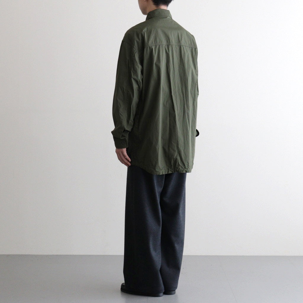 綿ウェザー 製品洗シャツジャケット #KHAKI [HP-B024-051]
