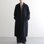SUPER FINE WOOL MOSSER SOUTIEN COLLAR COAT #BLACK [A25AC04WM]