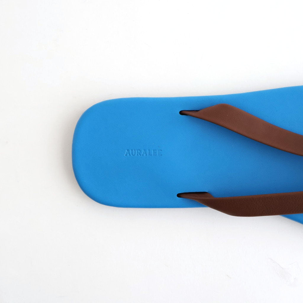 SOFT LEATHER FLIP-FLOPS #BLUE × BROWN [A26SS05QD]