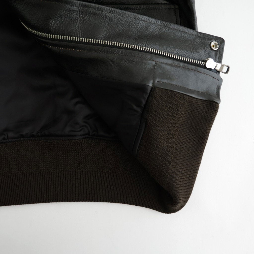 SHRINK LEATHER G-1 JACKET #BLACK SHRINK [26330705]