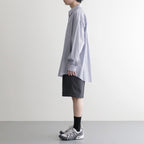 Melange Herringbone Pleated Wide Shorts #GRAY [GM261-40333]