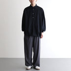 Seersucker Pullover Shirt #BLACK [GU251-50063]