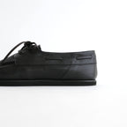 SOFT LEATHER DECK SHOES #BLACK [A26SS03QD]