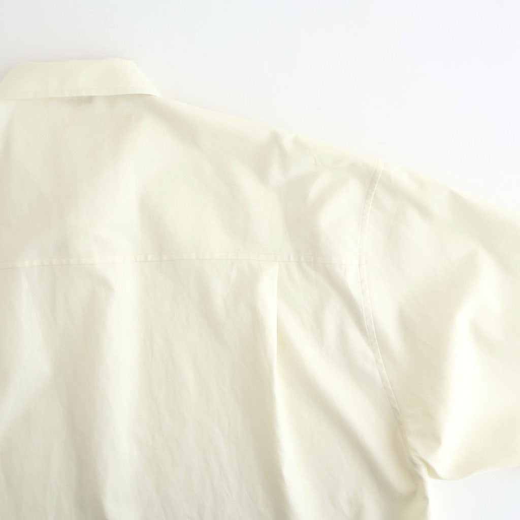 WASHED FINX TWILL BIG HALF SLEEVED SHIRT #VANILLA [A26SS03TN]