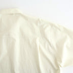 WASHED FINX TWILL BIG HALF SLEEVED SHIRT #VANILLA [A26SS03TN]