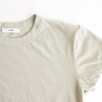 FRESCA SINGLE JERSEY TIGHT FIT T-SHIRT #BEIGE [KKAGGM0402]