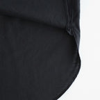 COTTON SILK OVERSIZED REGULAR COLLAR SHIRT #BLACK [ST.1492]