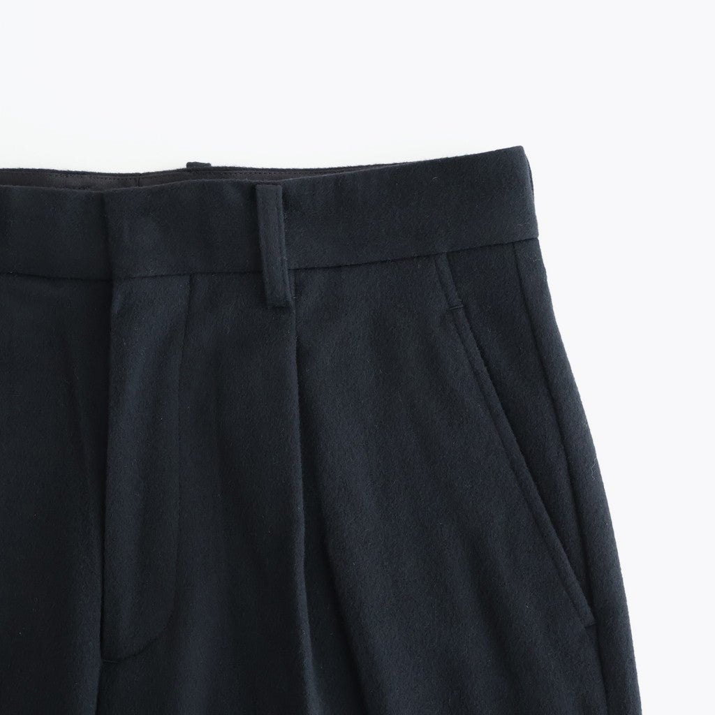 W/CA BEAVER STRAIGHT TROUSERS #BLACK [ST.1261]