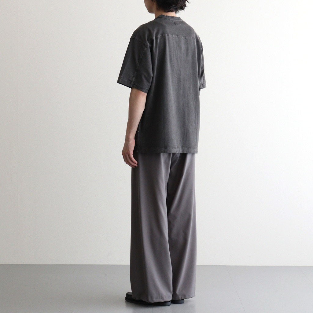 GARMENT-DYED YOKE T-SHIRT #CARBON [YK26SS01296CS] - ciacura 三重県
