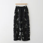 Embroidery Patchwork Trousers #BLK [12610719]
