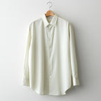 SUPER FINE WOOL STRIPE SHIRT #IVORY WHITE STRIPE [A26SS02WW]