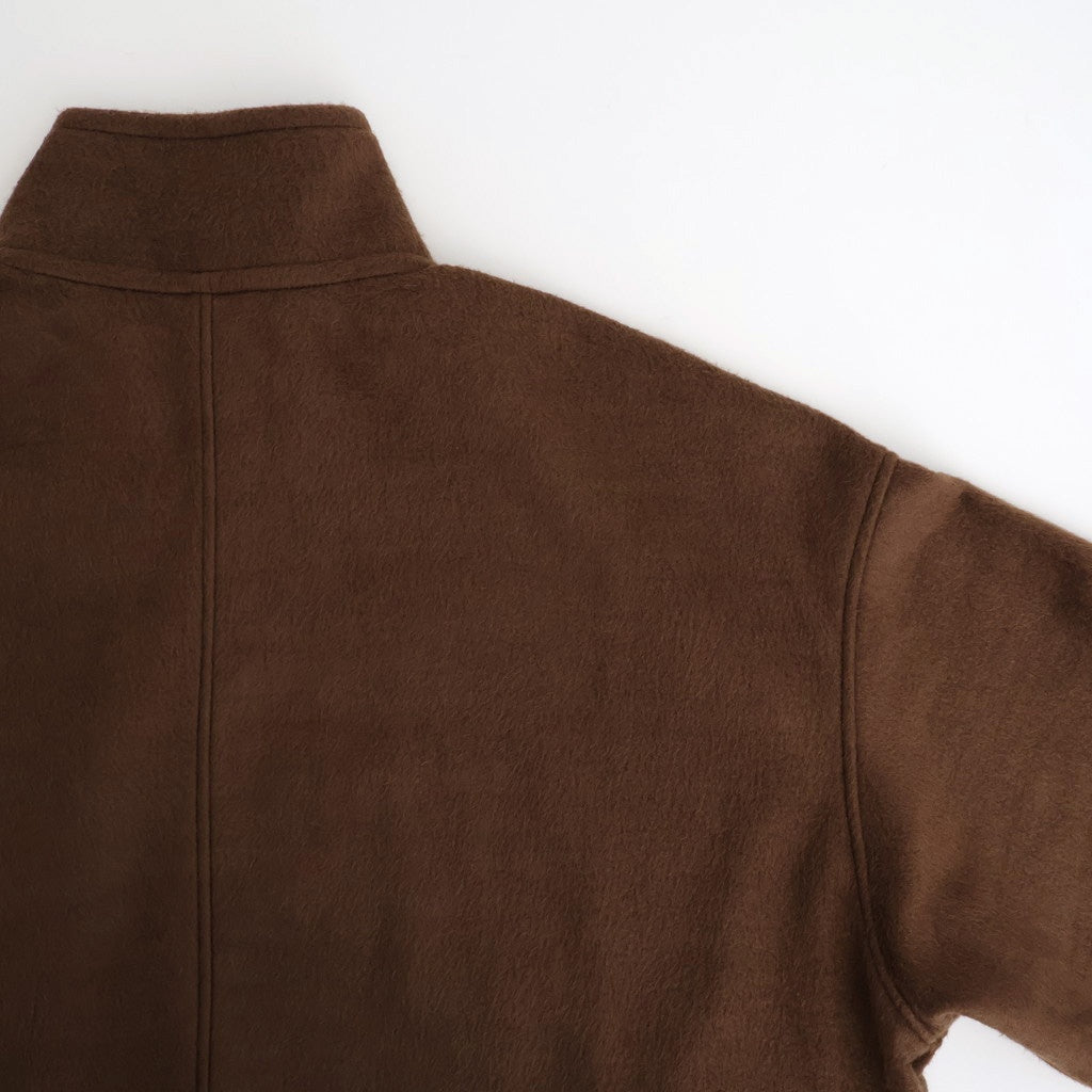 PURE SILK COMFORT FLEECE HALF ZIP P/O #BROWN [A25AP02SF]